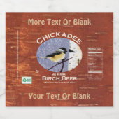 Chickadee Birch Beer Bier Etiket (Enkel label)
