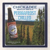 Chickadee Birch Beer Glazen Onderzetter (Voorkant)