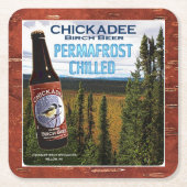 Chickadee Birch Beer Kartonnen Onderzetters (Voorkant)
