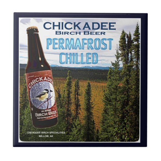 Chickadee Birch Beer Tegeltje (Voorkant)
