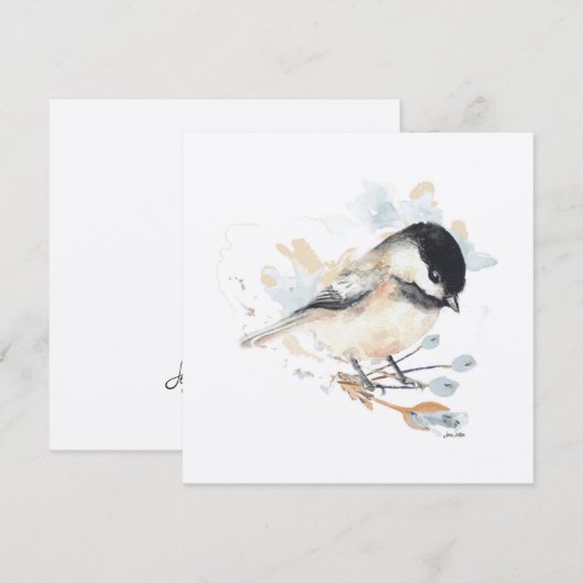 Chickadee Bird Art (Voorkant / Achterkant)