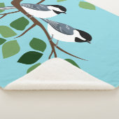 Chickadee Bird Art Serpa Blankets Sherpa Deken (3/4)