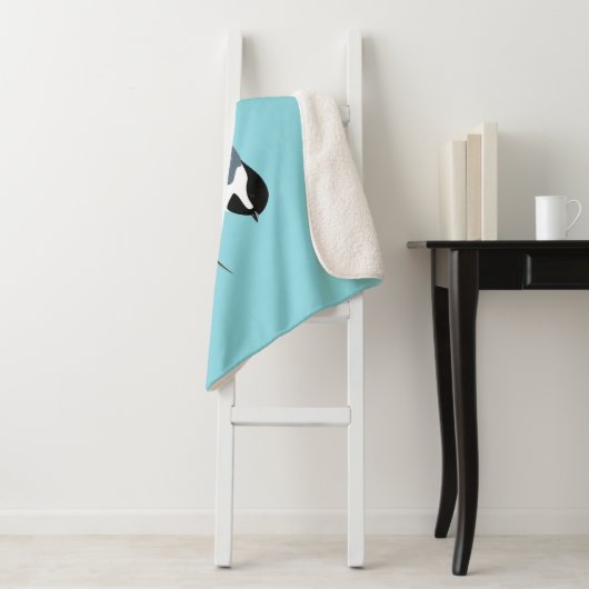 Chickadee Bird Art Serpa Blankets Sherpa Deken (In situ)