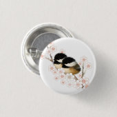 Chickadee Bird Button (Voorkant /achterkant)