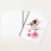 Chickadee Bird Cute Black Capped Bird Waterverf Planner (Display)