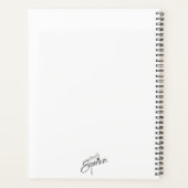 Chickadee Bird Cute Black Capped Bird Waterverf Planner (Achterkant)