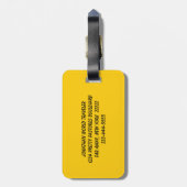 Chickadee Bird en Yellow Flowers Bagagelabel (Achterkant verticaal)