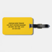 Chickadee Bird en Yellow Flowers Bagagelabel (Achterkant horizontaal)