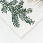 Chickadee Bird Evergreen kerst French Fleece Deken (Hoek)