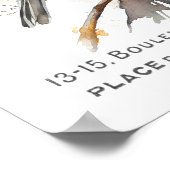 Chickadee Bird Franse Typografie  Printable Poster (Hoek)