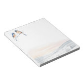 Chickadee Bird in de winter Kerstmis Notitieblok (Schuin)