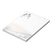 Chickadee Bird in de winter Kerstmis Notitieblok (Linkerzijde)