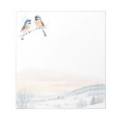 Chickadee Bird in de winter Kerstmis Notitieblok (Voorkant)