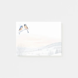 Chickadee Bird in de winter Kerstmis Post-it® Notes