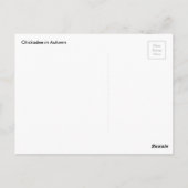 Chickadee Bird in Pink and Red Autumn Leaves Briefkaart (Achterkant)