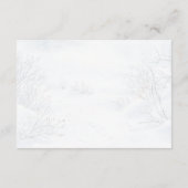  Chickadee Bird in Winter Thank You Enclosure Card Informatiekaartje (Achterkant)
