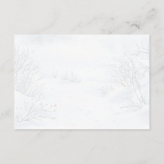 Chickadee Bird in Winter Thank You Enclosure Card Informatiekaartje (Achterkant)