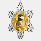 Chickadee Bird in Yellow Flowers Ornament (Rechts)