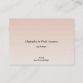 Chickadee Bird met Pink Autumn Foliage ATC Visitekaartje (Achterkant)