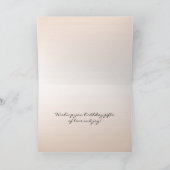 Chickadee Bird met roze herfstbladeren Verjaardag Kaart (Binnen)