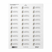 Chickadee Bird Natuur Return Address Etiket (Full Sheet)