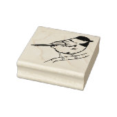 Chickadee Bird on Branch Rubberstempel (Stempel)
