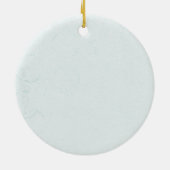 Chickadee Bird Pinecone Snow Winter Kerstmis Blauw Keramisch Ornament (Achterkant)