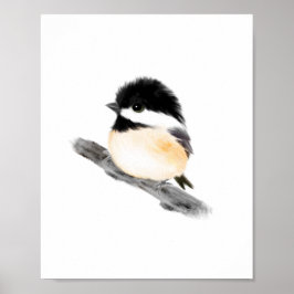 Chickadee Bird Poster Print