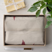 Chickadee Bird Red Autumn laat muziekoppervlak ove Tissuepapier (Geschenk)