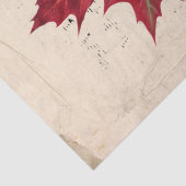 Chickadee Bird Red Autumn laat muziekoppervlak ove Tissuepapier (Detail)