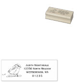 Chickadee Bird Songbird Aangepast retouradres Rubberstempel (Gestempeld)