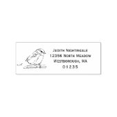 Chickadee Bird Songbird Aangepast retouradres Rubberstempel (Afrduk)