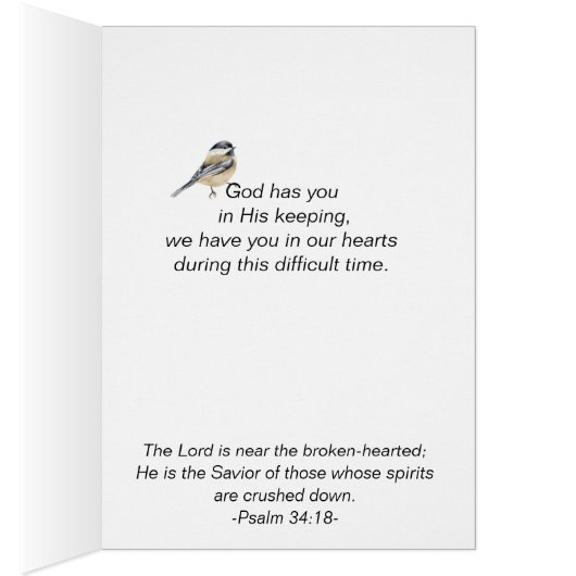 Chickadee Bird Winter First Kerstalone Psalm (Binnen (Rechts))