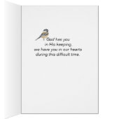 Chickadee Bird Winter First Kerstone (Binnen (Rechts))