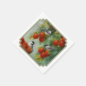 Chickadee Birds Apple Harvest Servet (Hoek)