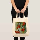 Chickadee Birds Apple Harvest Tote Bag (Voorkant (product))