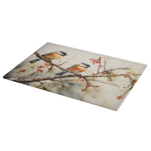 Chickadee Birds Snijplank (Hoek)