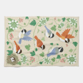Chickadee Birds Song Kitchen Towel Theedoek (Horizontaal)
