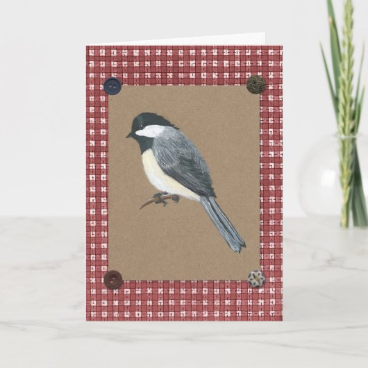 Chickadee Birthday Kaart (Voorkant)