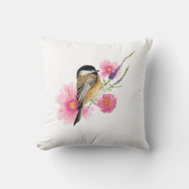 Chickadee Black Capped Art Decour Kussen