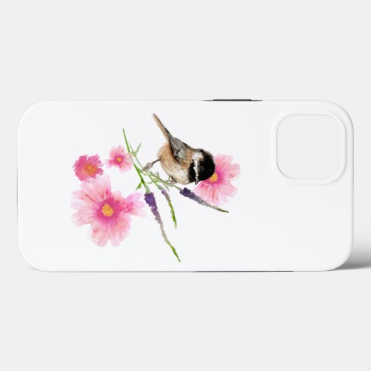 Chickadee Black Capped Bird Art Case-Mate iPhone Case (Achterkant (horizontaal))
