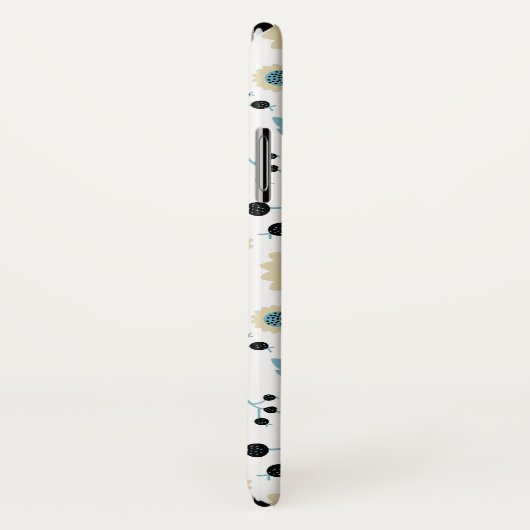 Chickadee Black Capped Bird Berries Flowers Case-Mate iPhone Case (Achterkant / rechts)