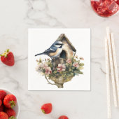 Chickadee Bloemen Papier Servet (Insitu)