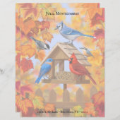 Chickadee Bluebird Cardinaal Jay Autumn Bird Feede (Voorkant / Achterkant)