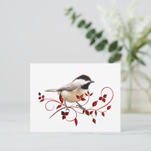 Chickadee Briefkaart (Staand voorkant)