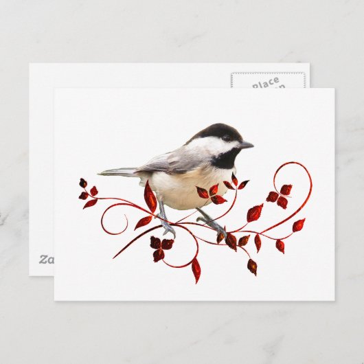 Chickadee Briefkaart (Voorkant / Achterkant)