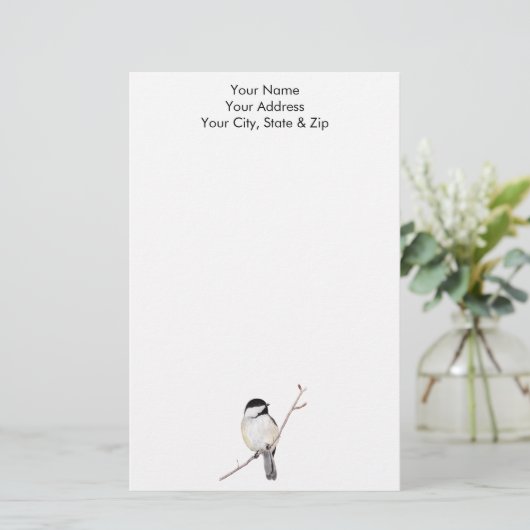 Chickadee Briefpapier (Staand voorkant)