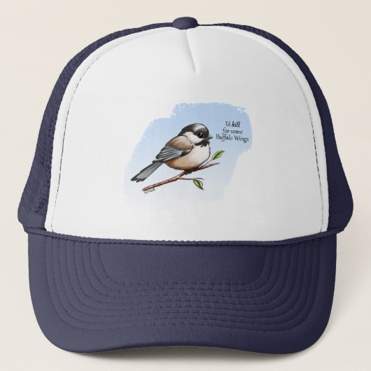 CHICKADEE BUFFALO WINGS by Jeff Willis Art Trucker Pet (Voorkant)