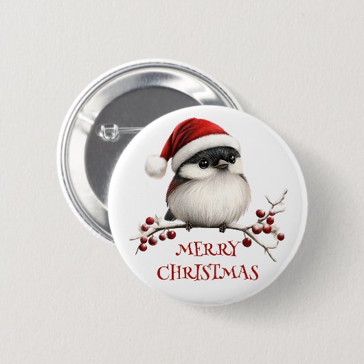 Chickadee-Button Ronde Button 5,7 Cm (Voorkant /achterkant)