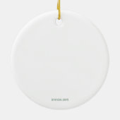 Chickadee by Henry, Green Keramisch Ornament (Achterkant)